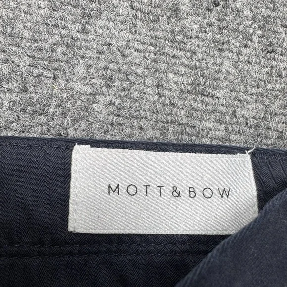 Mott & Bow Mens 30x30 Navy Stretch Chino Pants Slim Fit Cotton Elastane